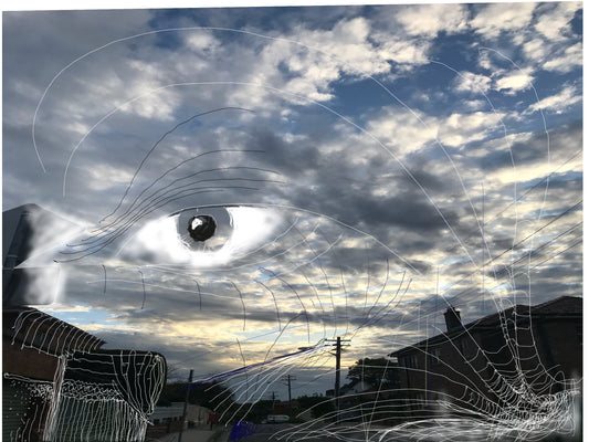 Digital Art Print-  Eyeball over Ashfield